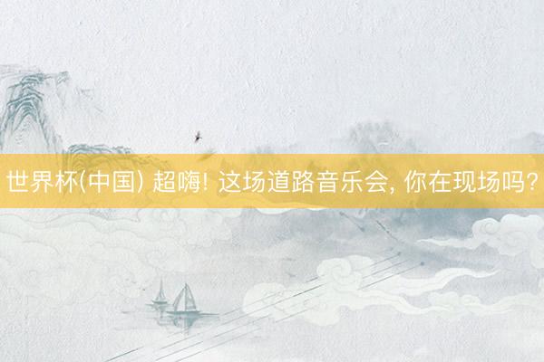 世界杯(中国) 超嗨! 这场道路音乐会， 你在现场吗?