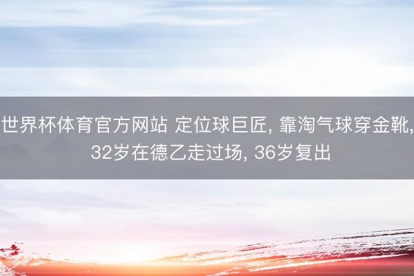 世界杯体育官方网站 定位球巨匠, 靠淘气球穿金靴, 32岁在德乙走过场, 36岁复出