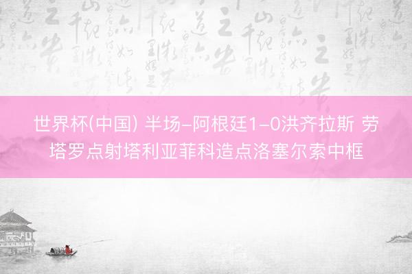 世界杯(中国) 半场-阿根廷1-0洪齐拉斯 劳塔罗点射塔利亚菲科造点洛塞尔索中框