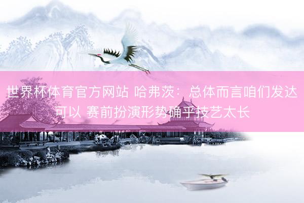 世界杯体育官方网站 哈弗茨：总体而言咱们发达可以 赛前扮演形势确乎技艺太长