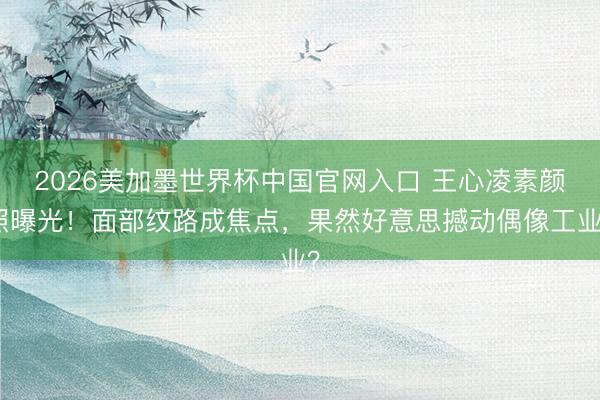 2026美加墨世界杯中国官网入口 王心凌素颜照曝光！面部纹路成焦点，果然好意思撼动偶像工业？