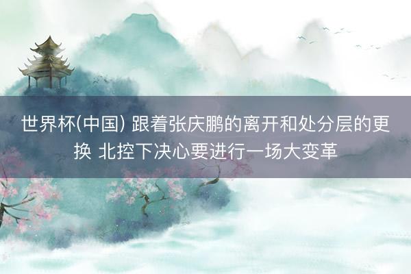 世界杯(中国) 跟着张庆鹏的离开和处分层的更换 北控下决心要进行一场大变革