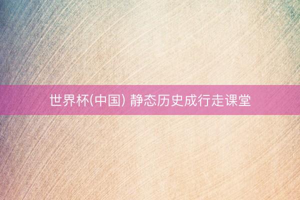 世界杯(中国) 静态历史成行走课堂