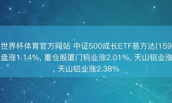 世界杯体育官方网站 中证500成长ETF易方达(159606)开盘涨1.14%， 重仓股厦门钨业涨2.01%， 天山铝业涨2.38%